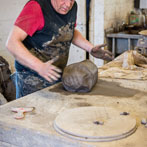Gabriel Nichols in his workshop 2018